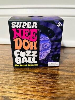Nee Doh needoh Fuzz Ball Plush Stress Toy - Purple (The Velvet Squeeze)